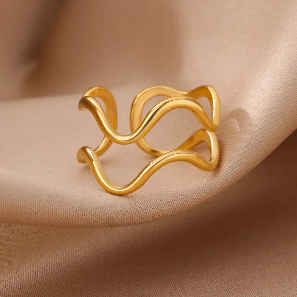 Bague Vagues Double