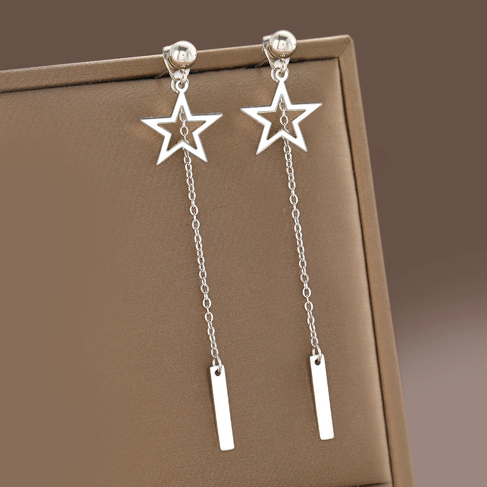 Boucles d'oreilles Étoiles Pendantes