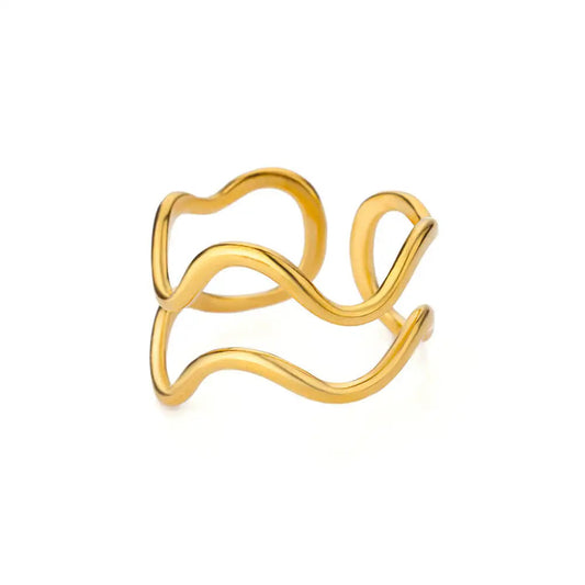 Bague Vagues Double