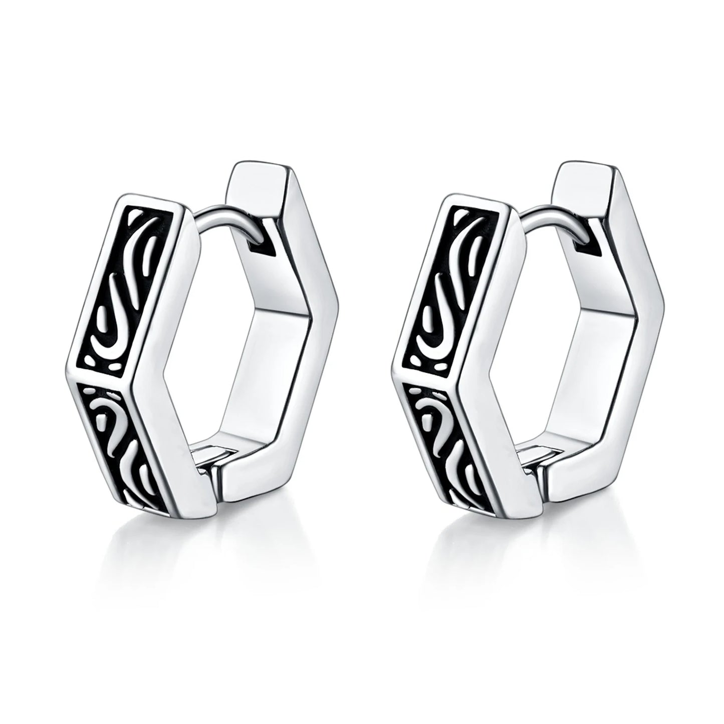 Boucles d'oreilles Hexagonne