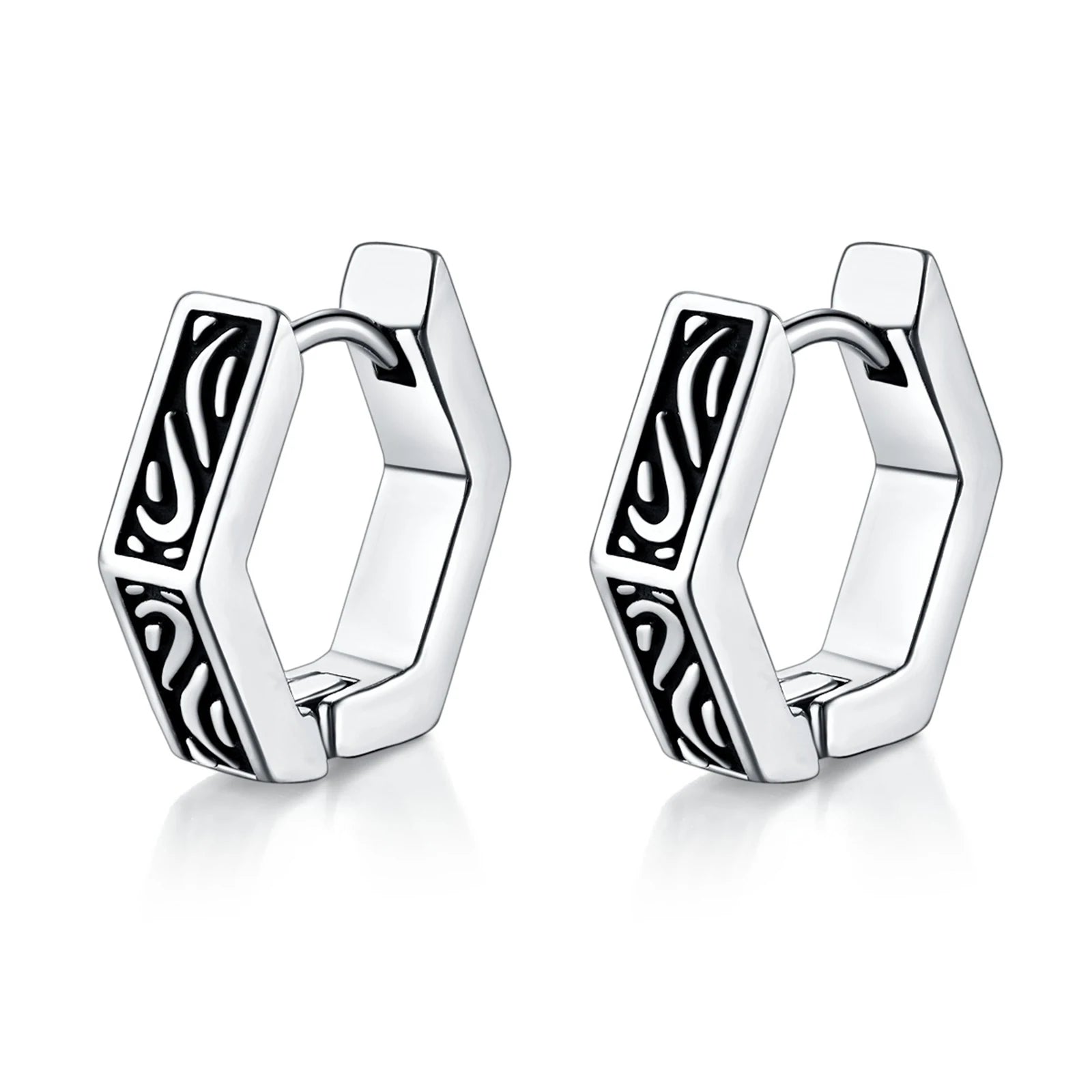 Boucles d'oreilles Hexagonne