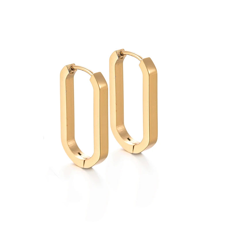 Boucles d'oreilles Ovales Épaisse