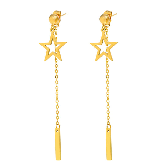 Boucles d'oreilles Étoiles Pendantes