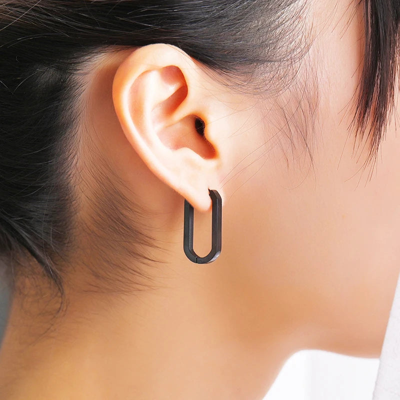 Boucles d'oreilles Ovales Épaisse