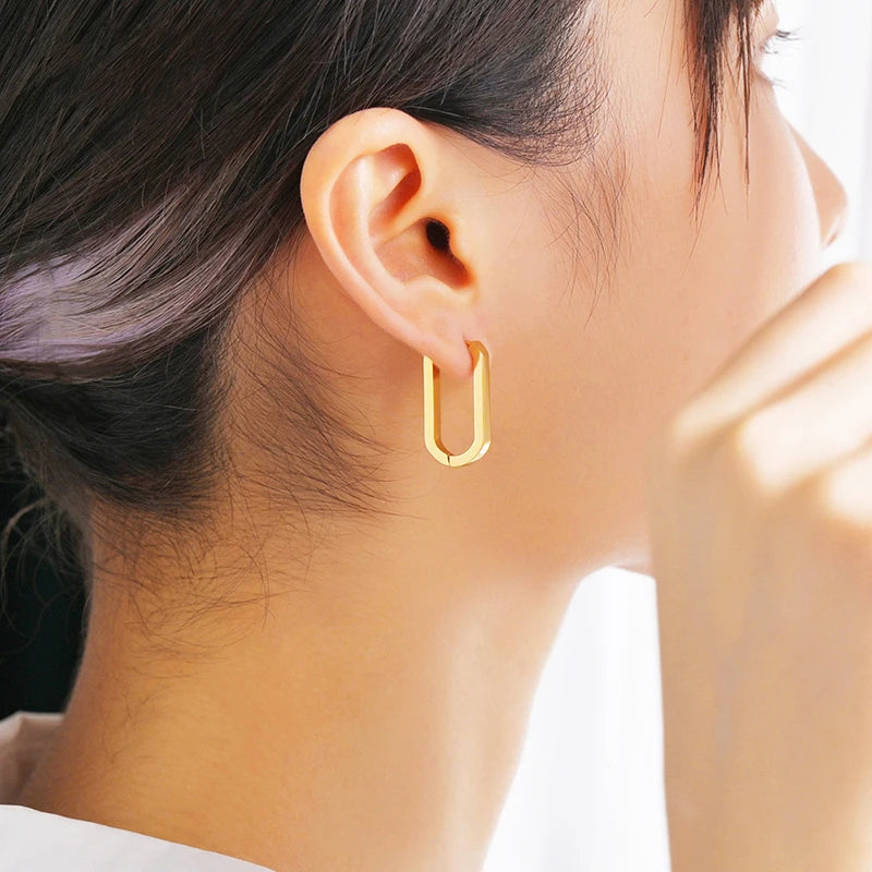Boucles d'oreilles Ovales Épaisse