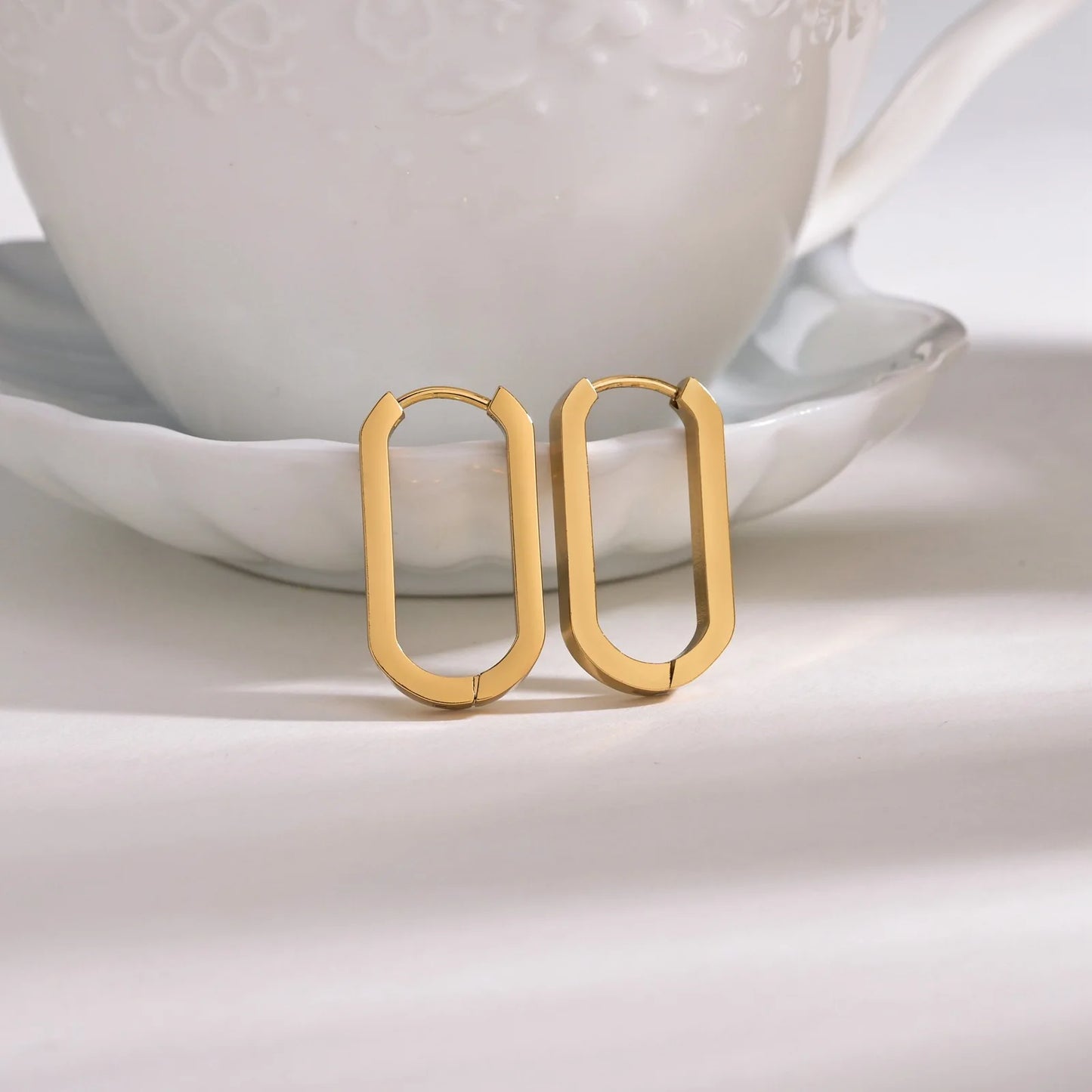 Boucles d'oreilles Ovales Épaisse