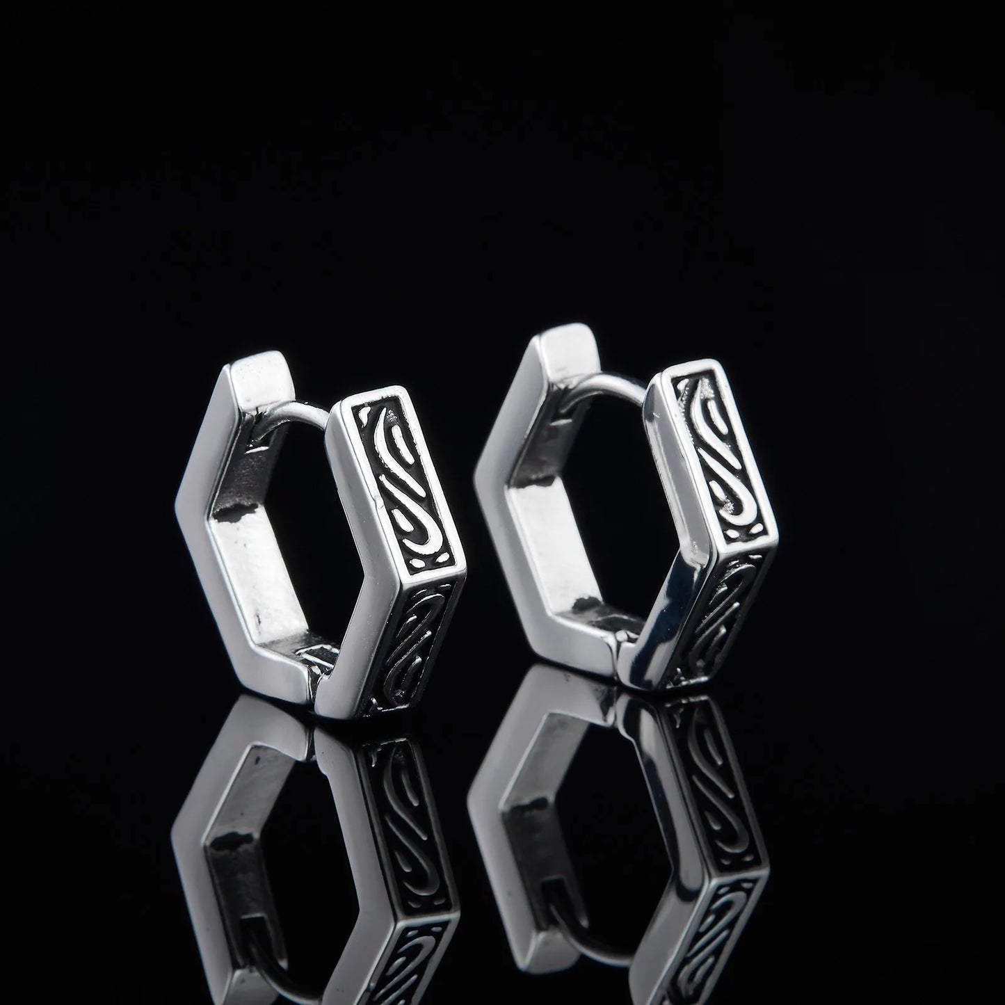 Boucles d'oreilles Hexagonne
